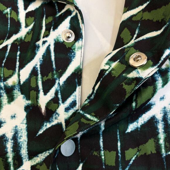 Nova Men Snap Up Savannah Shirt Mens XL Green Jungle Forest Canvas Vacay Casual - Picture 4 of 9